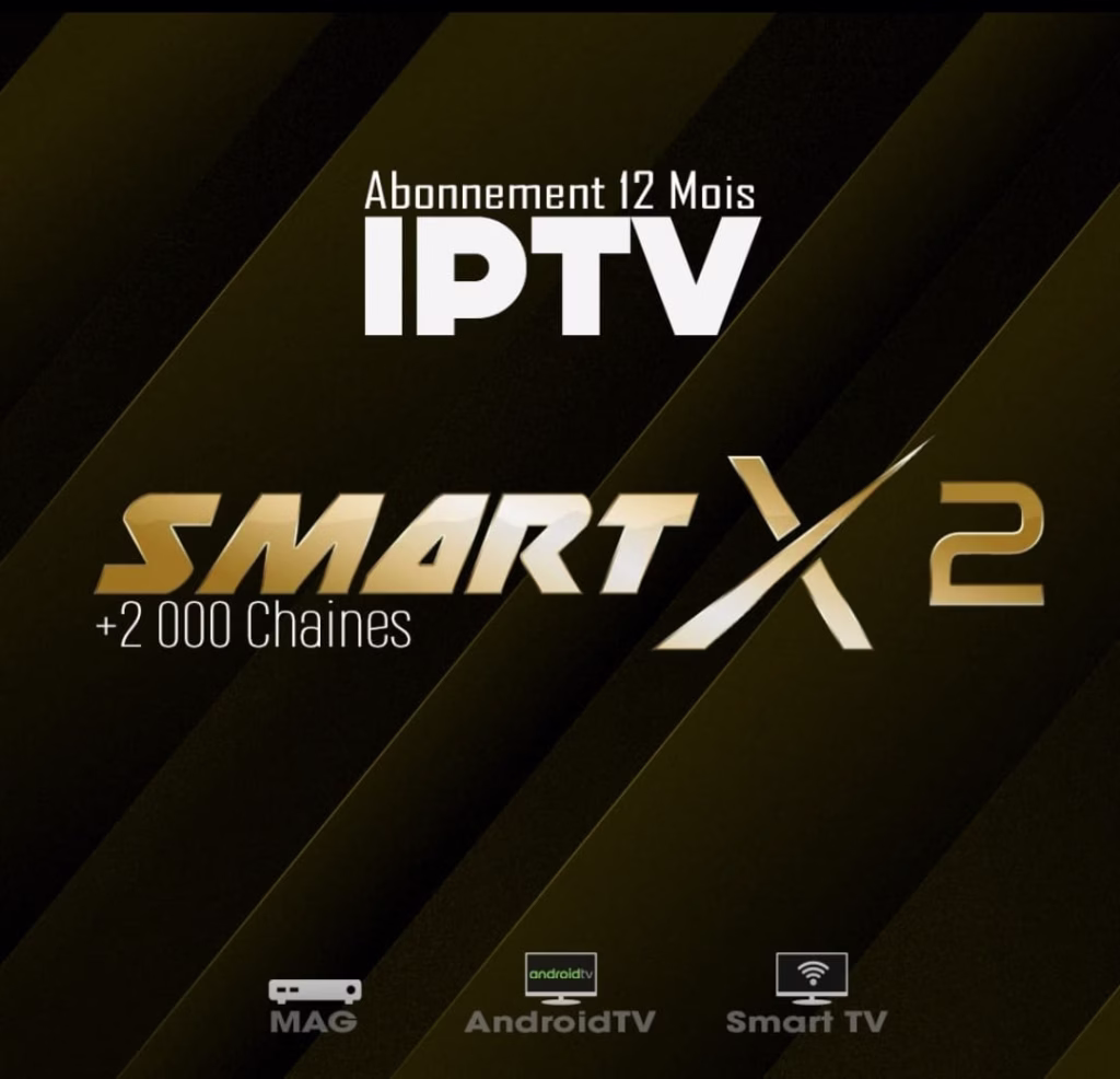 Smart X2 IPTV – Code d’Activation IPTV HD / FHD / 4K Compatible Android, Smart TV & Fire Stick